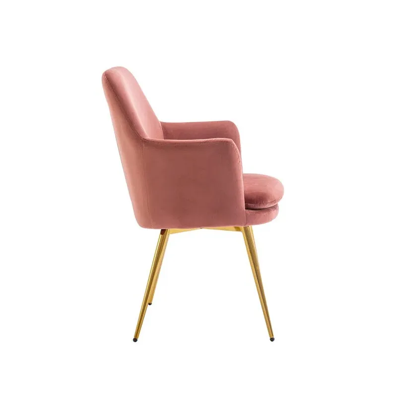 Livora Metal Accent Chair - Pink media 9