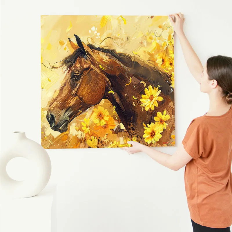Garden Horse Canvas Wall Painting media 9