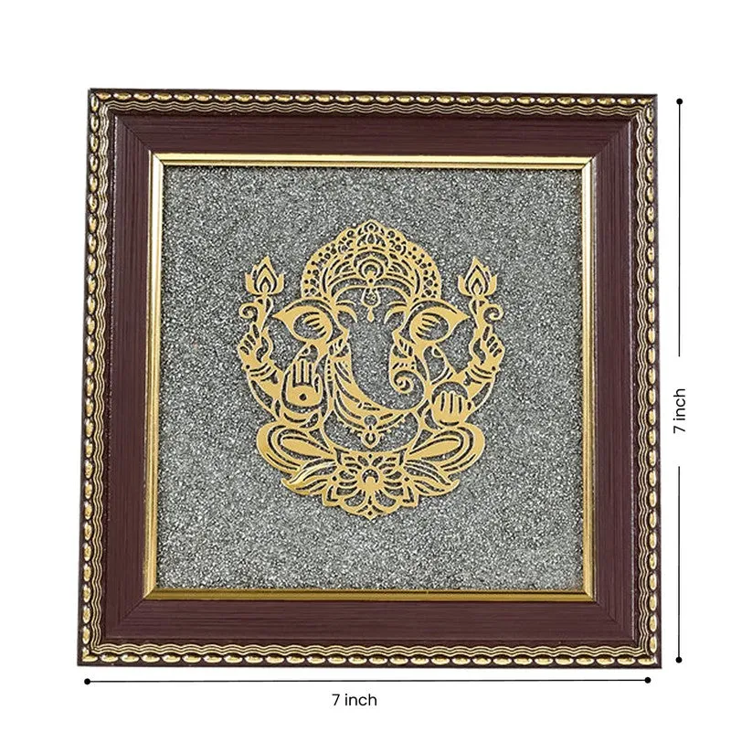 Sri Ganesh Pyrite & Wood Wall Art media 9
