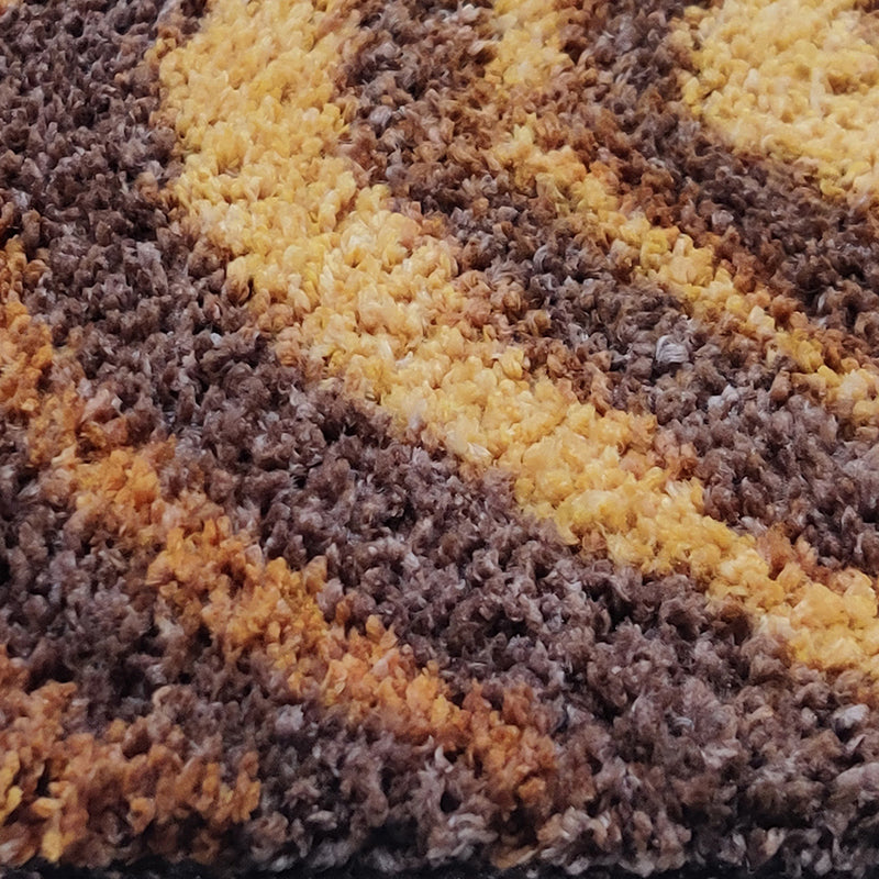 Alderman Abstract Micro Fiber Area Rug - Brown & Beige media 4