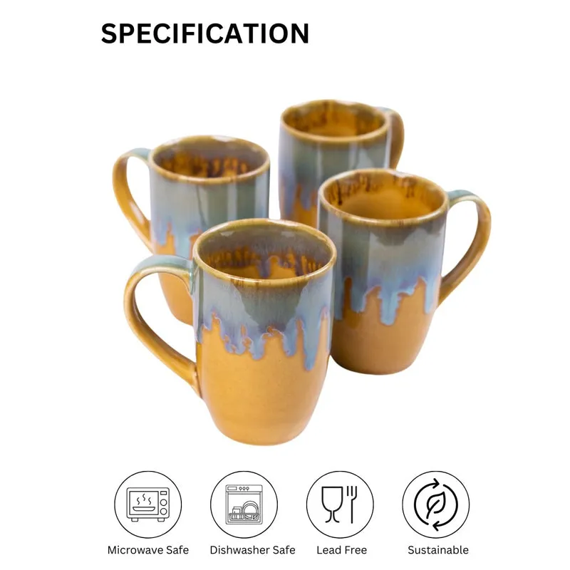 Drinara Ceramic Coffee Mug (250 mL Each) - Set of Four media 9