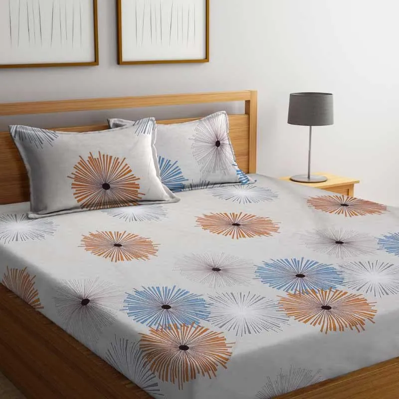 Wren Printed Microfiber Bedsheet - 130 GSM media 1