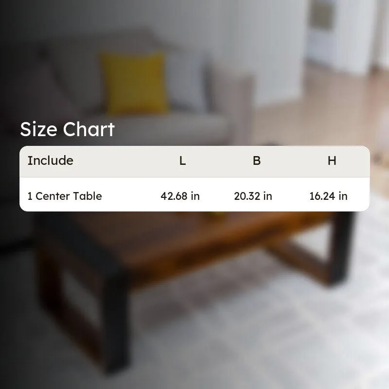 Zirox Sheesham Wooden Center Table - Brown,Black media 7