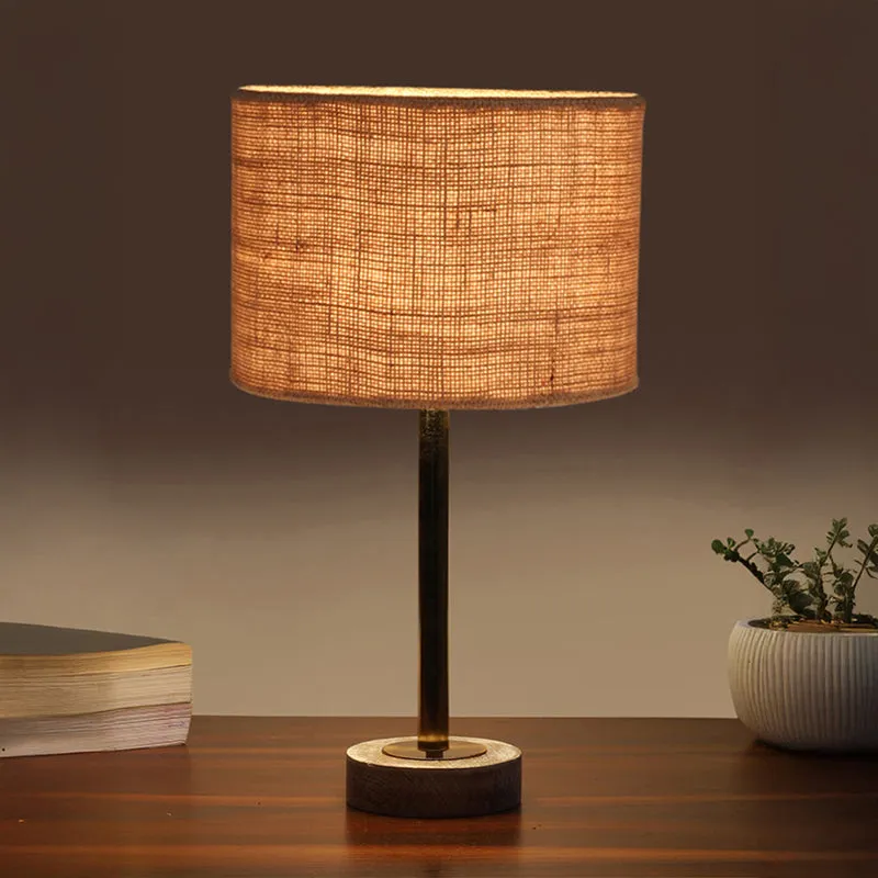 Sienna I Rodin Wooden Table Lamp - Beige,Gold,White media 1
