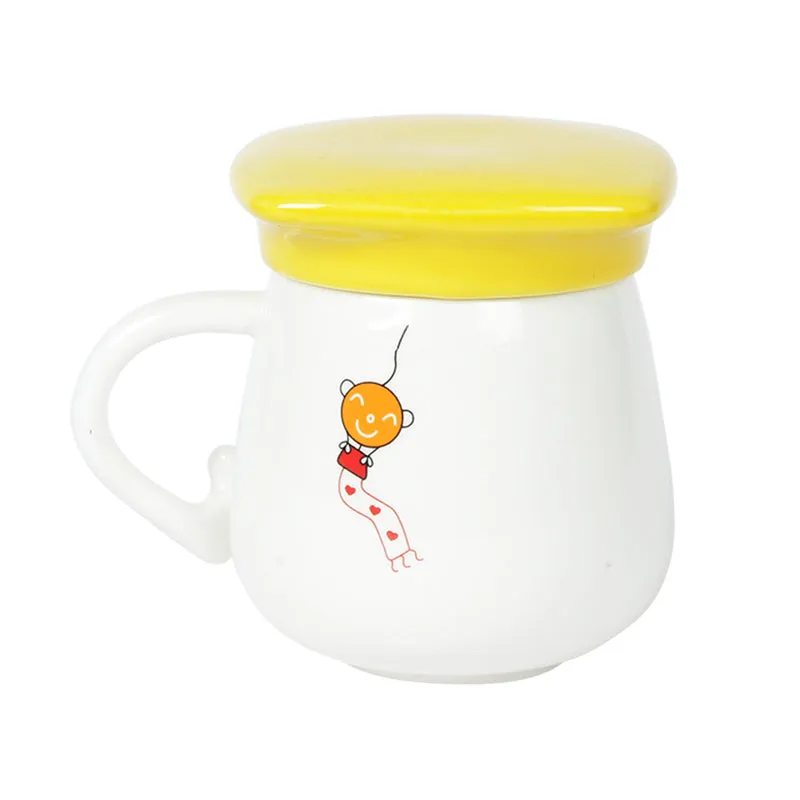 Graduation Cap Happy Mug With Lid (400 mL) - Yellow media 4