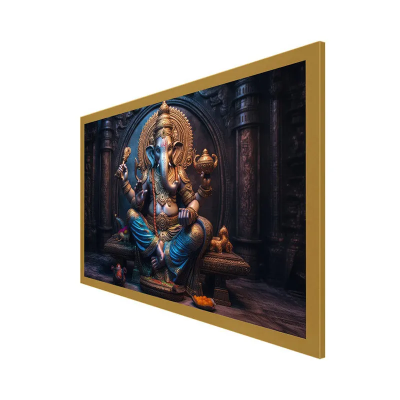 Lambodara Bless Wall Painting With Frame media 7