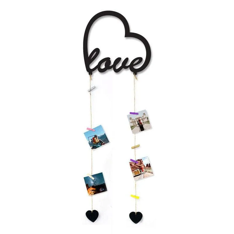 Whimsy Heart Shaped Photo Frame - Black media 3