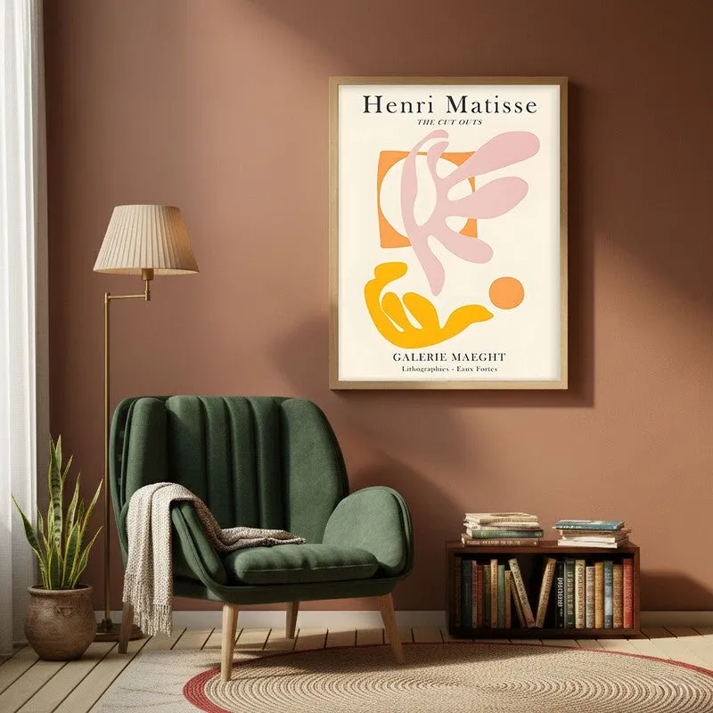 Muted Elegance Canvas Wall Painting With Brown Frame media 1