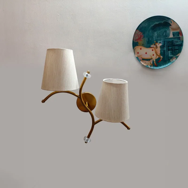 GlowStem Twin Cotton Wall Lamp - Beige media 3