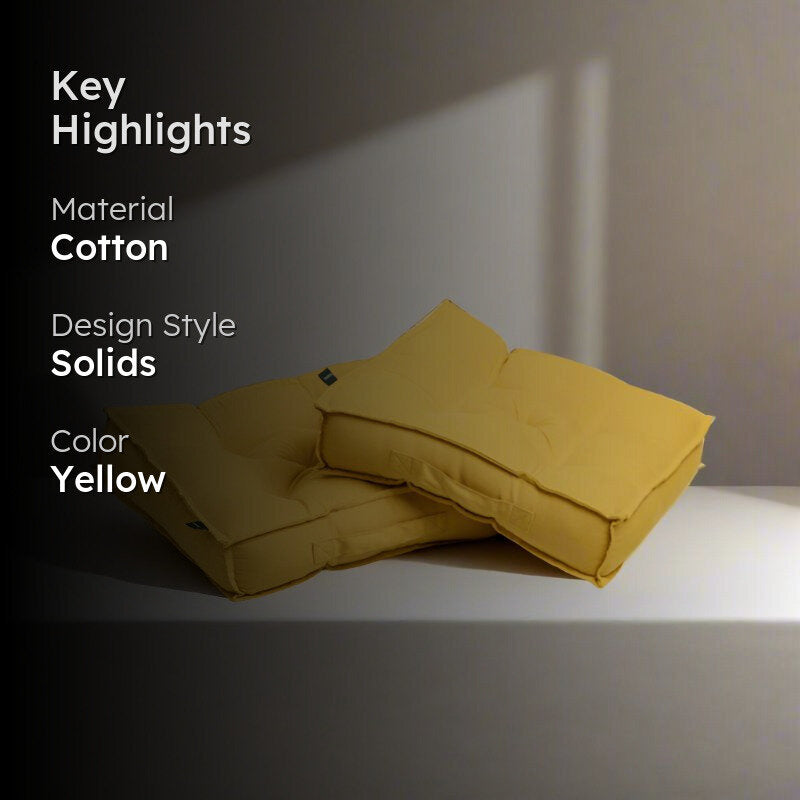 Tara Floor Cushion (Mustard Yellow) - Set Of Two media 2