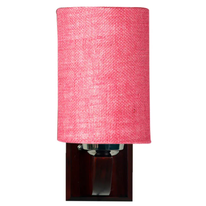 Blushy Cylindrical Wooden Wall Lamp media 6