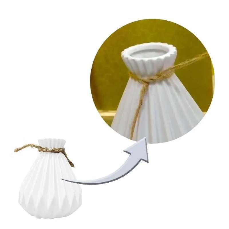 Playful Ceramic Vase - White media 5