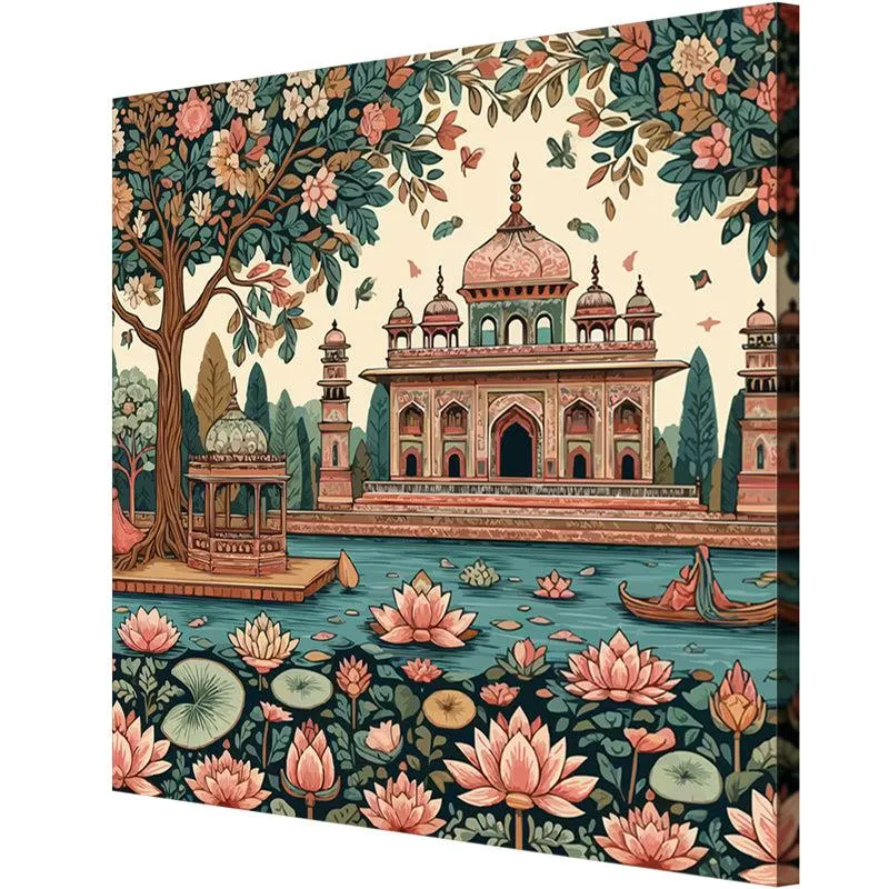 Lotus Garden Pavilion Wall Painting media 6