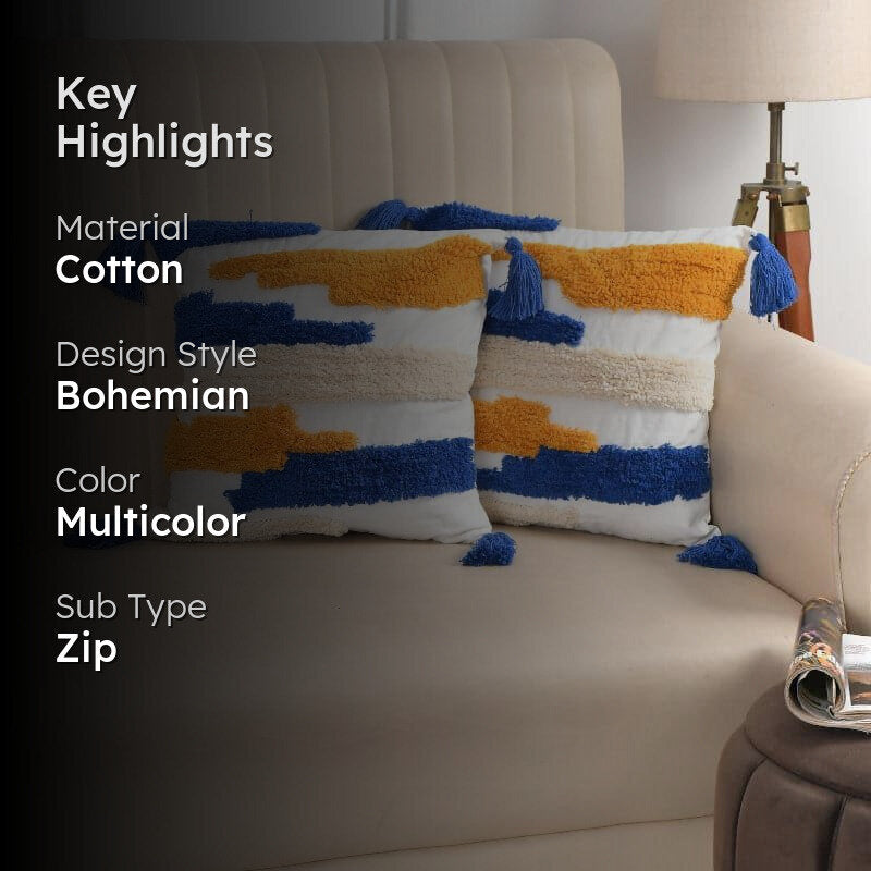 Lennon Tufted Cushion Cover - Set Of Two media 2