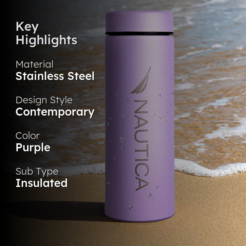 Nautica Crystallum Insulated Stainless Steel Hot & Cold Travel Bottle (Lavender) - 500 mL media 2