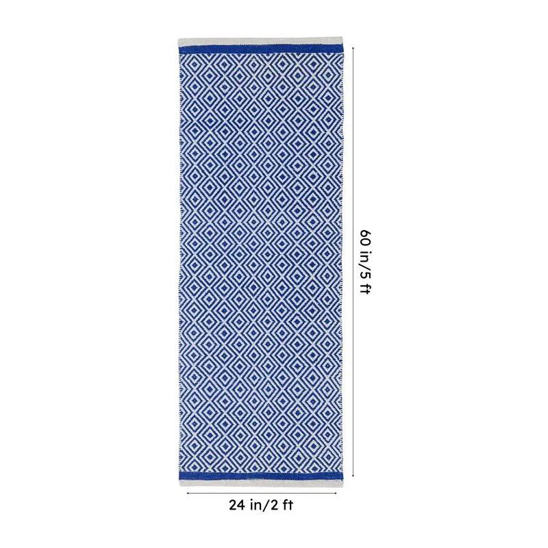 Earthica Cotton Runner Rug - Dark Blue media 8