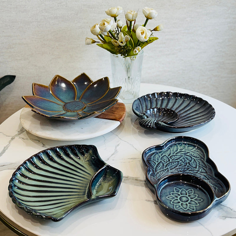 Tesora Ceramic Platter Set - Four Piece Set