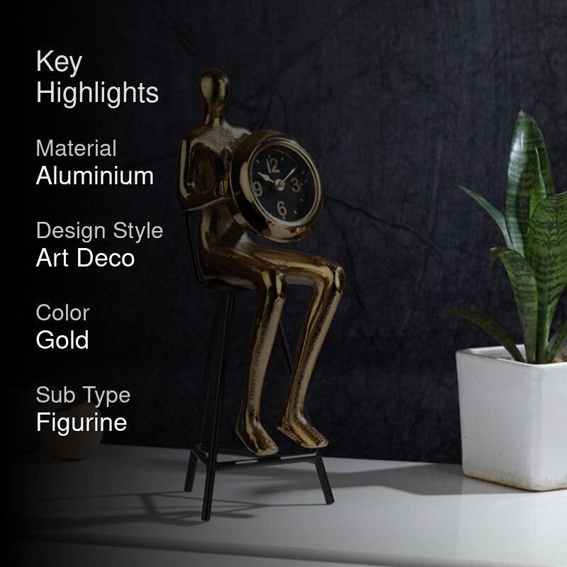 Character Table Clock - Gold media 2