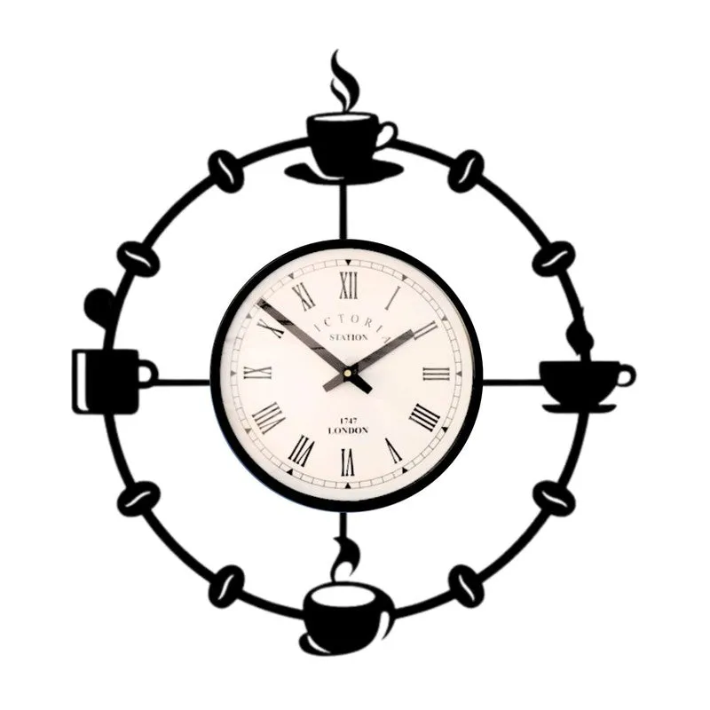 Mystictime Steel Analog Wall Clock - Black media 4