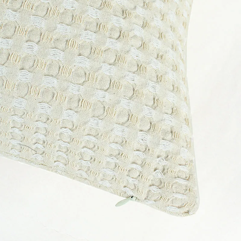 Nudo Woven Cushion Cover (White) - Set Of Two media 4