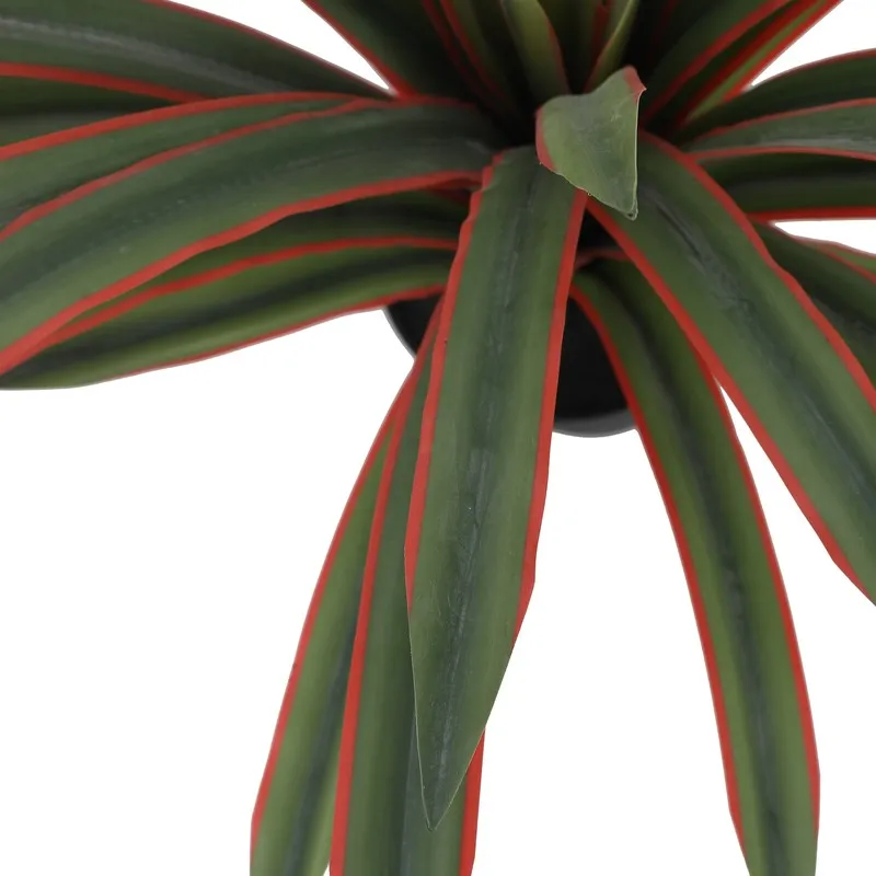 Serenity Leaf Artificial Plant With Black Plastic Pot - 1.3 ft media 6