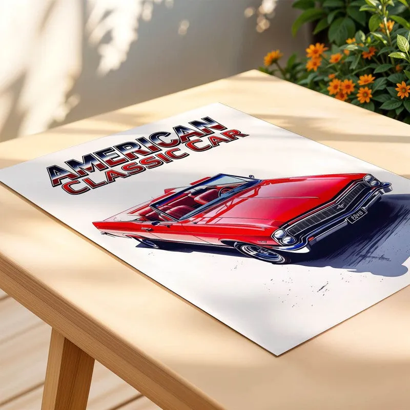 American Classic Car Wall Poster media 5