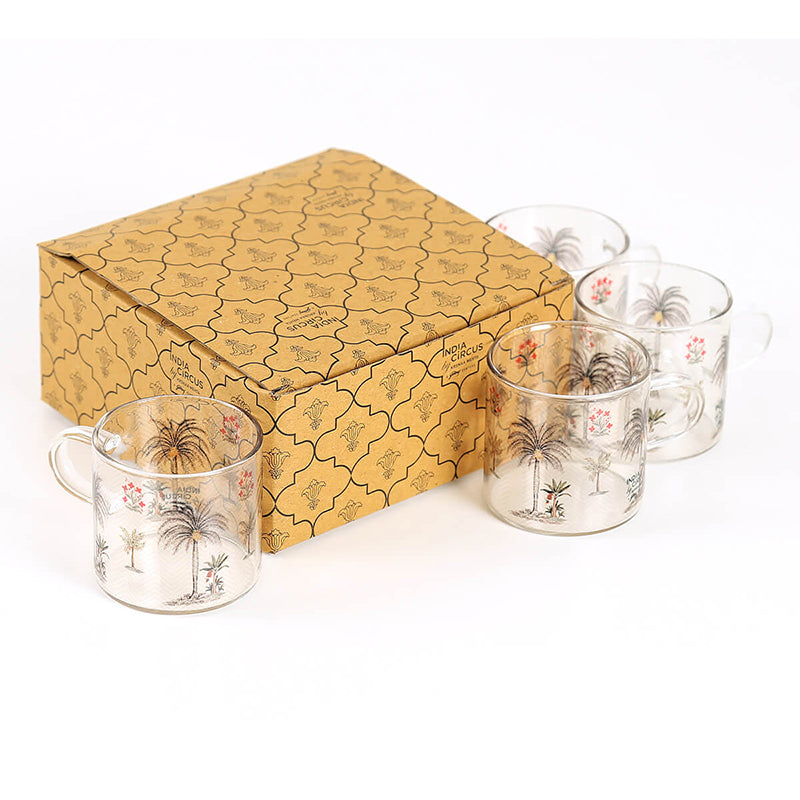 India Circus Tropical Tea Glass Mug (130 mL Each) - Set Of Four media 4