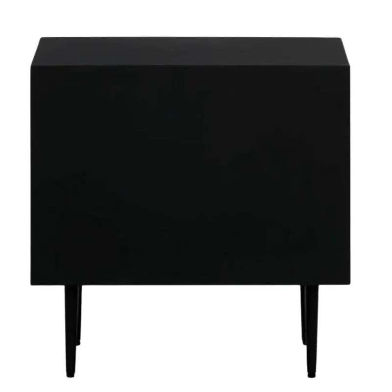Sleek Black Mother of Pearl Side Table media 4