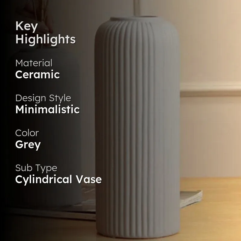 Aura Forma Ceramic Vase - Grey media 2