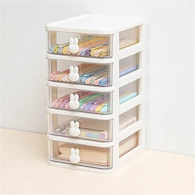 Bunny Sort Five Tier Desk Organiser - White media 1