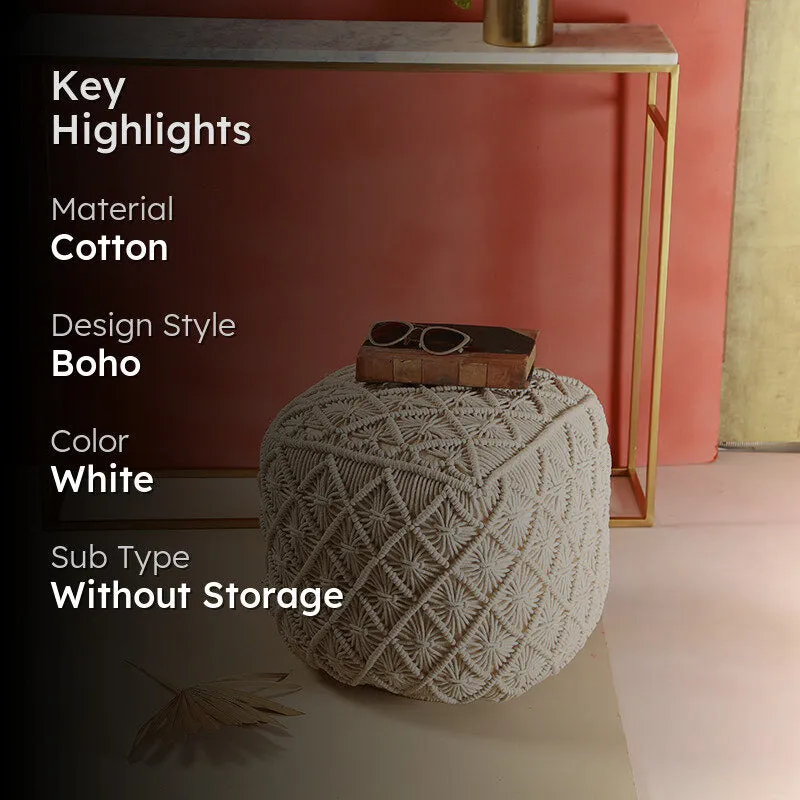 Cozy Cord Macrame Pouffe media 2