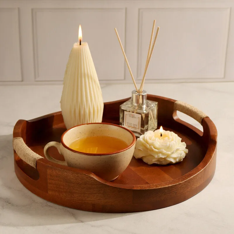 Musa Round Wooden Tray media 3