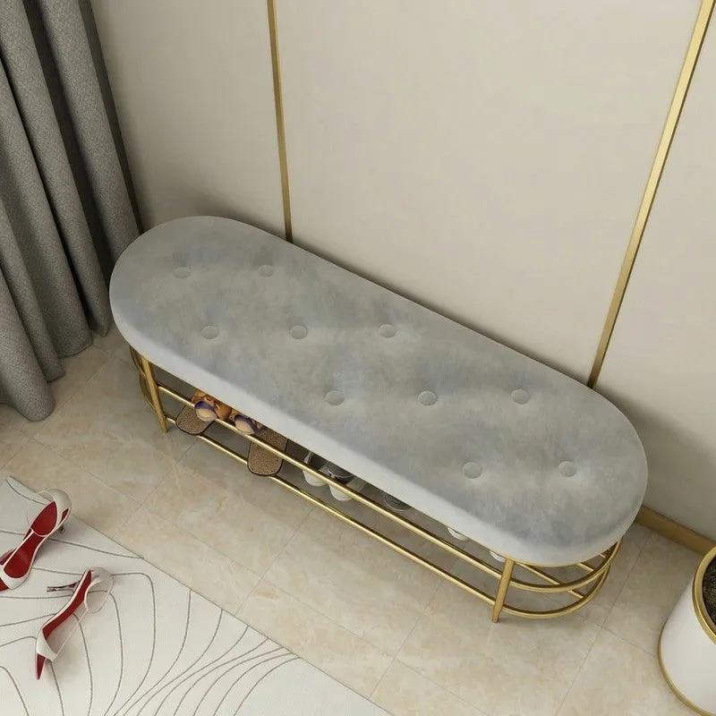 Tall Metal Shoe Rack - Gold,Grey media 4