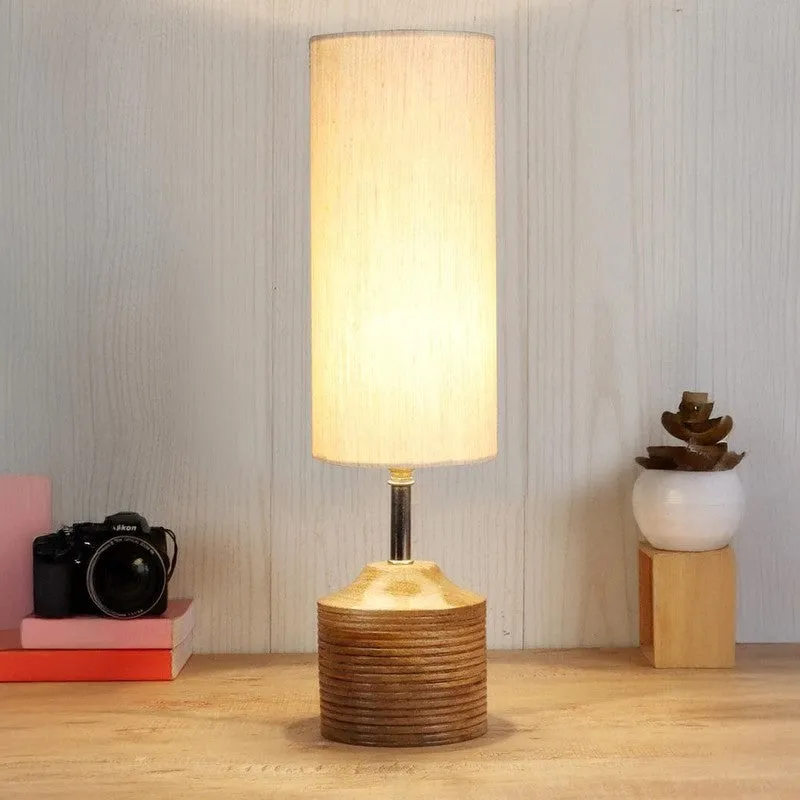 Solids Galore Fabric Table Lamp - Beige media 1