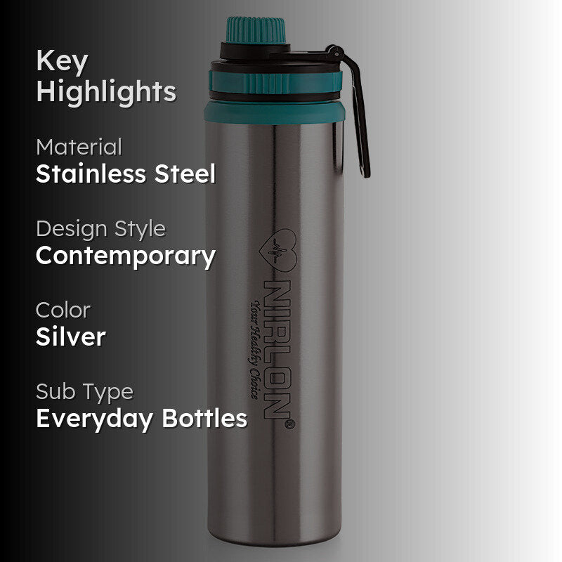 Solene Stainless Steel Water Bottle (Blue) - 900 mL media 2