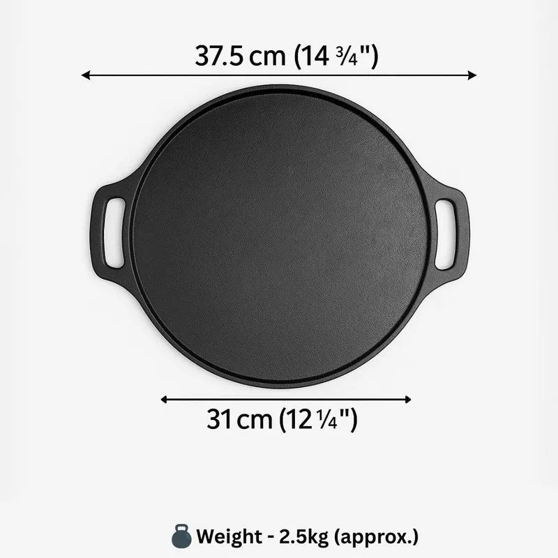 TawaCraft Flat Cast Iron Cooking Dosa Tawa - 31 cm media 10