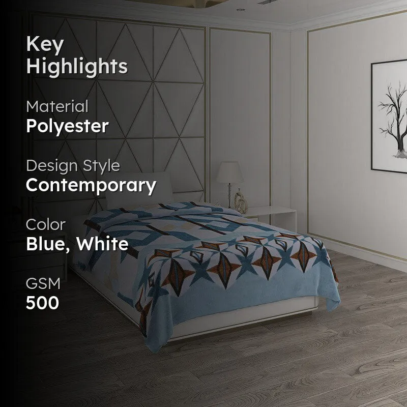 Monte Carlo Starry Haven Blanket (Blue,White) - 500 GSM media 2