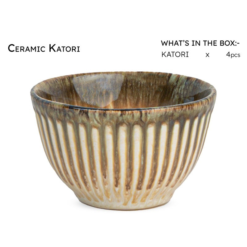 Mintora Beige Ceramic Snack Bowls (180 mL) - Set Of Four media 5