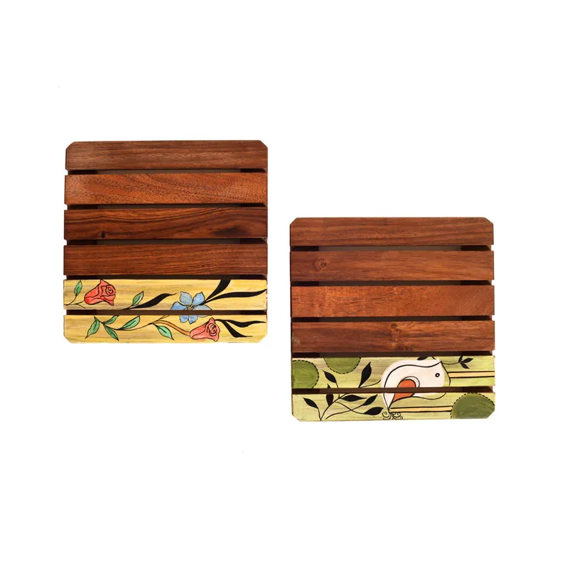 Ethnik Art Wood Coaster - Set Of Two media 4