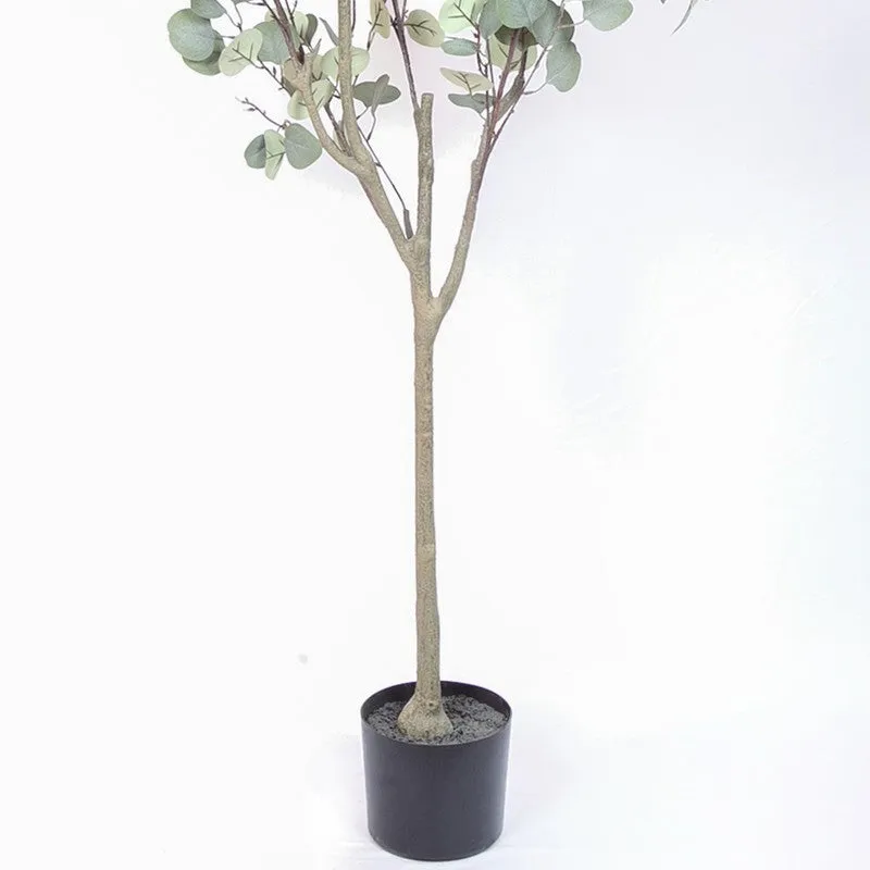 Lush Eucalyptus Artificial Plant With Black Plastic Pot media 6