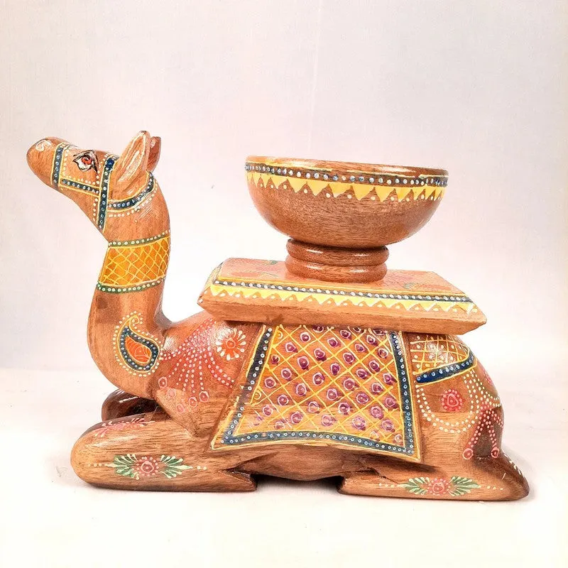 Wooden Camel Bowl Showpieces media 3