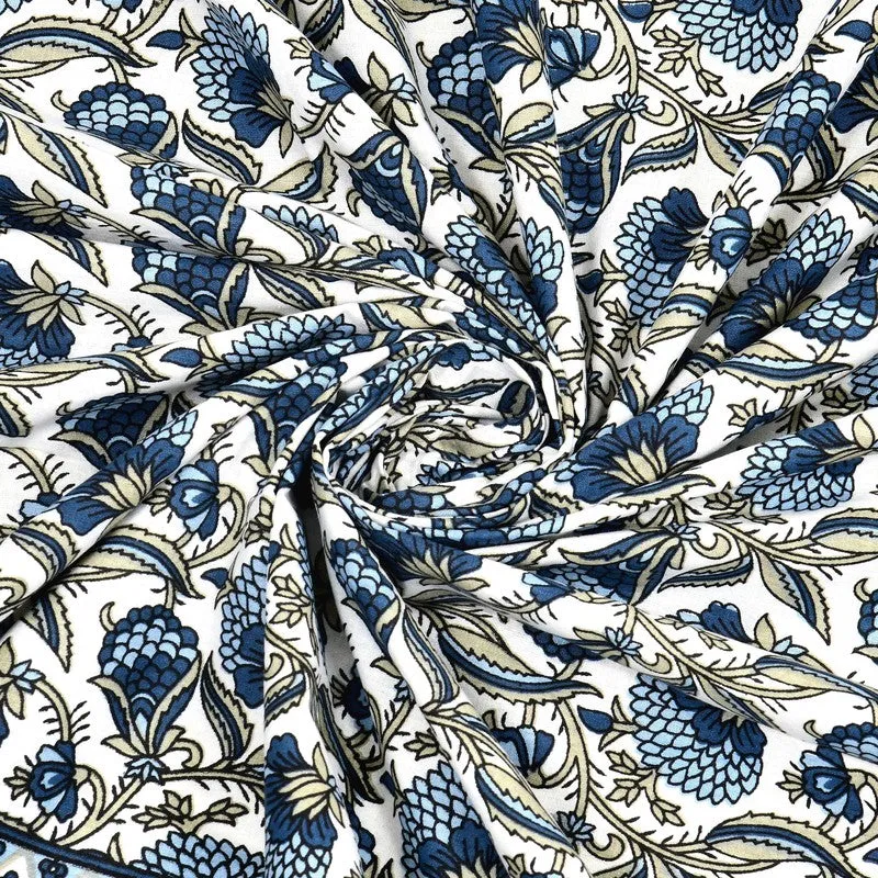 Lineet Cotton Bedsheet (Blue,White) - 240 TC media 5