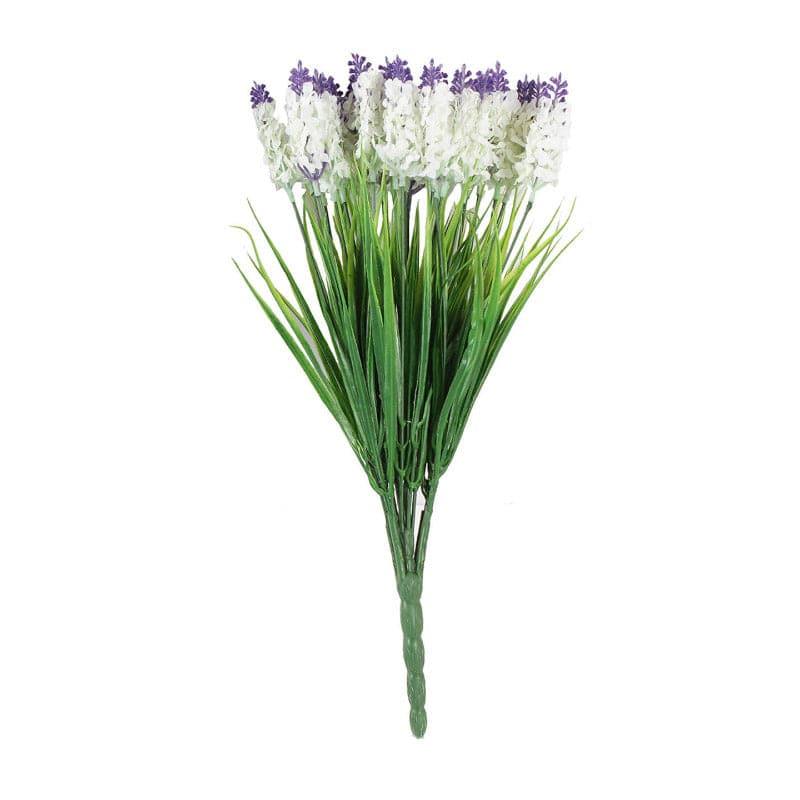 Faux Lavender Lilac Bunch - White & Purple media 4