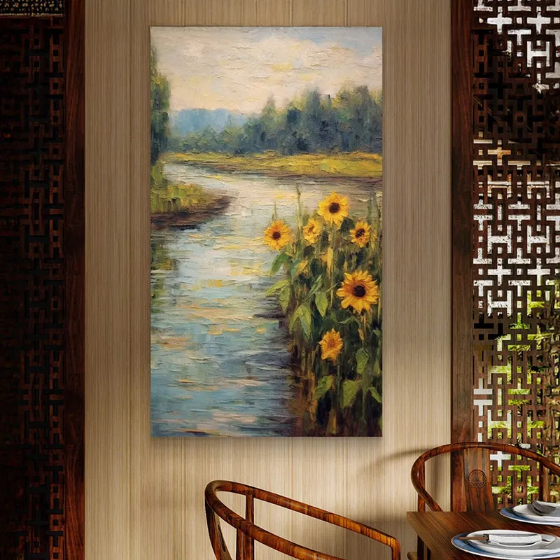 Sunflower Streams Wall Painting media 3