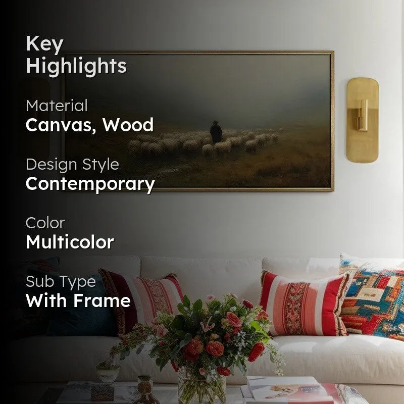 Highland Pasture Canvas Wall Painting With Frame media 2