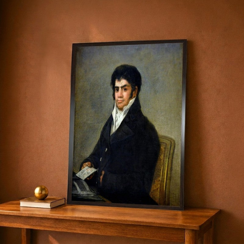 Portrait of Don Francisco Del Mazo, circa 1815-1820 Canvas Wall Painting - 9 x 12 Inches