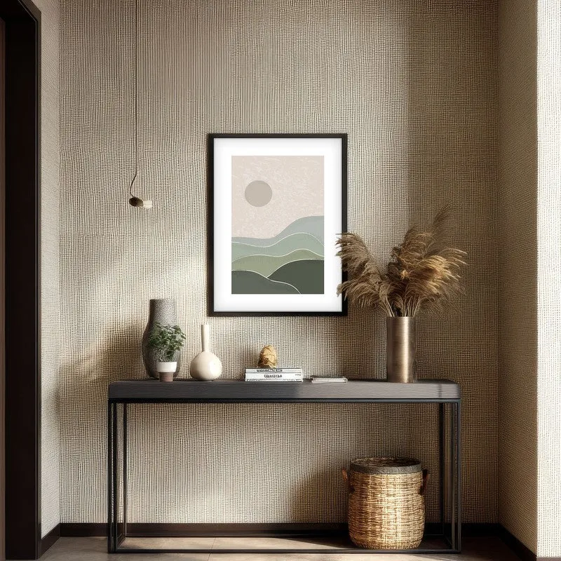 Muted Morning Canvas Wall Painting With Black Frame media 4
