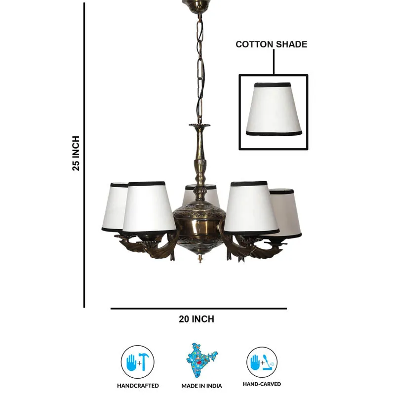 Dona Conical Golden Antique Ceiling Lamp media 5