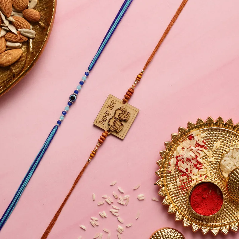 Party Bro Rakhi with Roli Chawal - Three Piece Set media 1