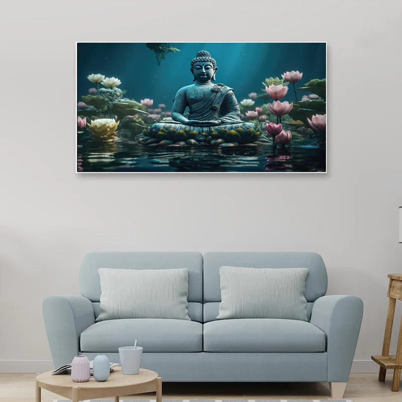 Buddha Kamal Wall Painting media 3
